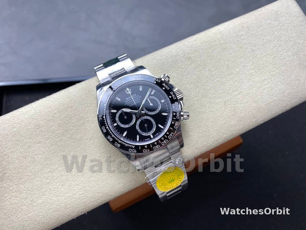 Replique Hommes Rolex Cosmograph Daytona 40MM Oystersteel M126500LN - 2024 Edition Black