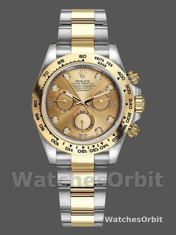 Rolex Cosmograph Daytona 116503 Yellow Gold Champagne Diamond Dial 40MM Mens Replica Watch