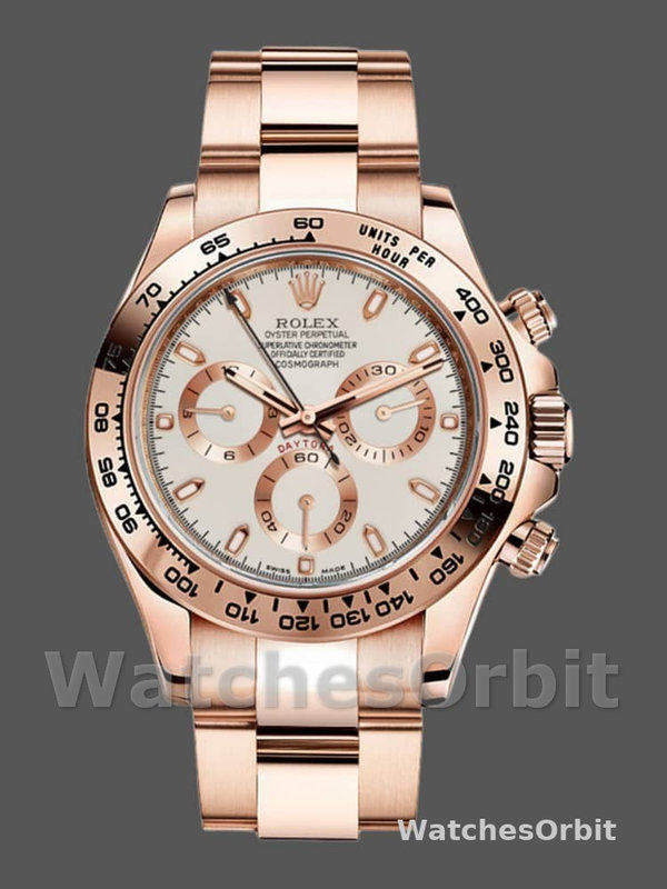 Rolex Cosmograph Daytona 116505 Oyster Bracelet Rose Ivory Dial 40mm Herren Replica Watch