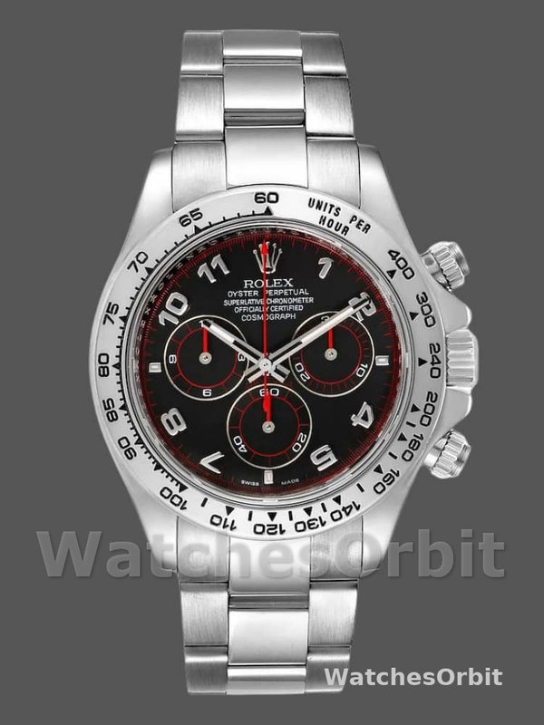 Rolex Cosmograph Daytona 116509 Black Arabic Dial White Gold 40MM Mens Replica Watch