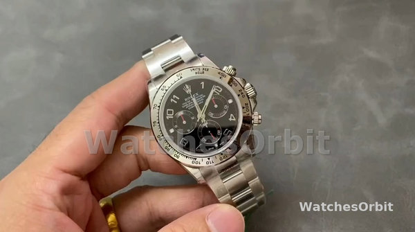 Men's Rolex Cosmograph Daytona-116509, 40mm, White Gold, Black Arabic Dial, Men’s Black