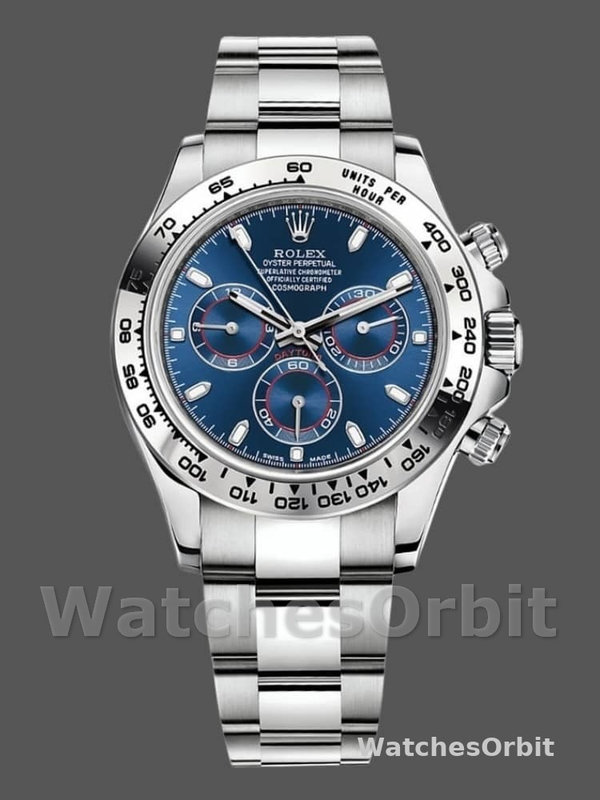Rolex Cosmograph Daytona 116509 Blue Index Dial 40MM Mens Replica Watch