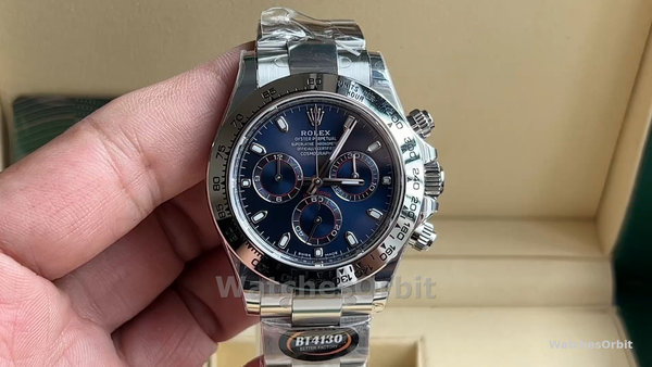 Men's Rolex Cosmograph Daytona-116509, 40mm, Blue Index Dial, Men’s Blue