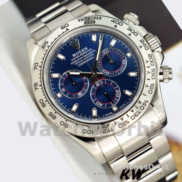 Mens Rolex Cosmograph Daytona-116509, 40mm, Blue Index Dial, Men’s Blue Replica Watch Image