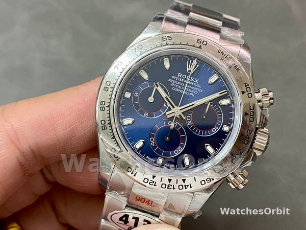Mens Rolex Cosmograph Daytona-116509, 40mm, Blue Index Dial, Men’s Blue Replica Watch Image
