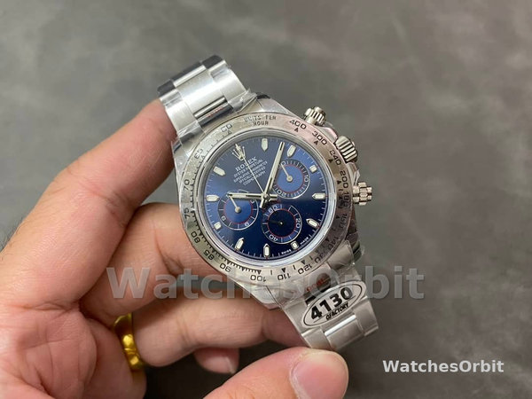 Mens Rolex Cosmograph Daytona-116509, 40mm, Blue Index Dial, Men’s Blue Replica Watch Image