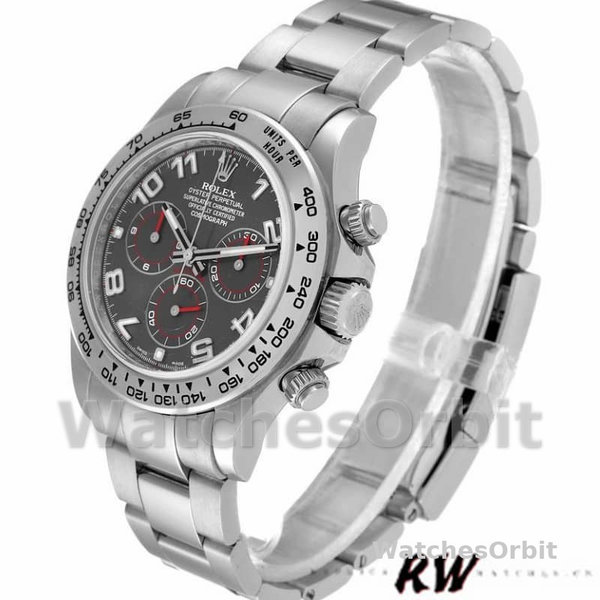 Mens Rolex Cosmograph Daytona-116509, 40mm, White Gold, Gray Arabic Dial, Men’s Grey Replica Watch Image
