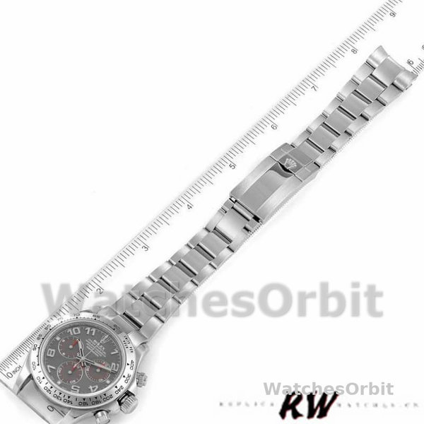 Mens Rolex Cosmograph Daytona-116509, 40mm, White Gold, Gray Arabic Dial, Men’s Grey Replica Watch Image
