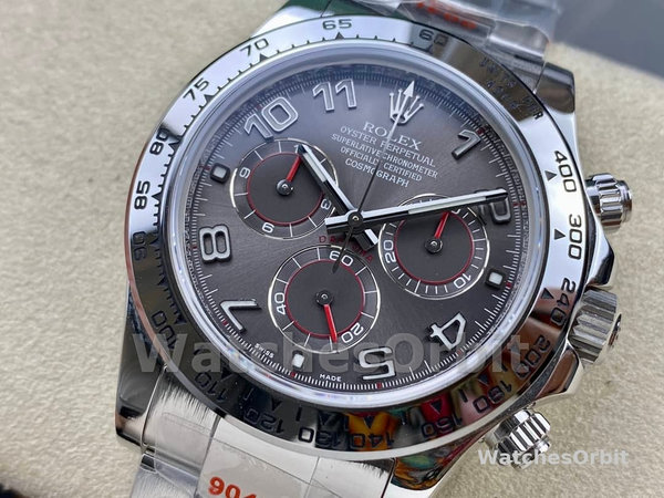 Mens Rolex Cosmograph Daytona-116509, 40mm, White Gold, Gray Arabic Dial, Men’s Grey Replica Watch Image