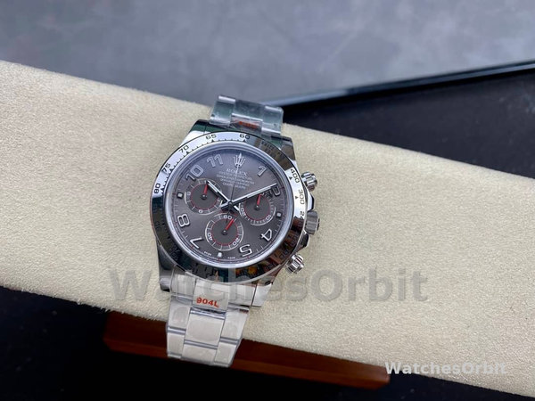 Mens Rolex Cosmograph Daytona-116509, 40mm, White Gold, Gray Arabic Dial, Men’s Grey Replica Watch Image