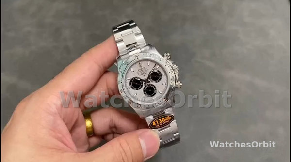 Replica Rolex Cosmograph Daytona-116509, 40 mm, quadrante grigio meteorite, Uomo, grigio meteorite