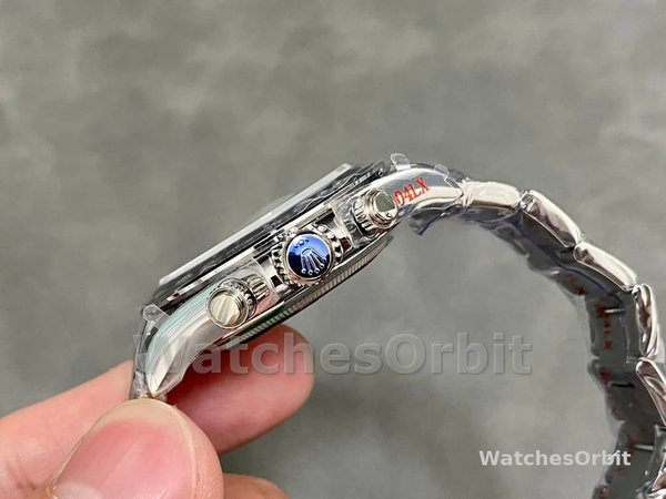 Replica Rolex Cosmograph Daytona-116509, 40 mm, quadrante grigio meteorite, Uomo, grigio meteorite