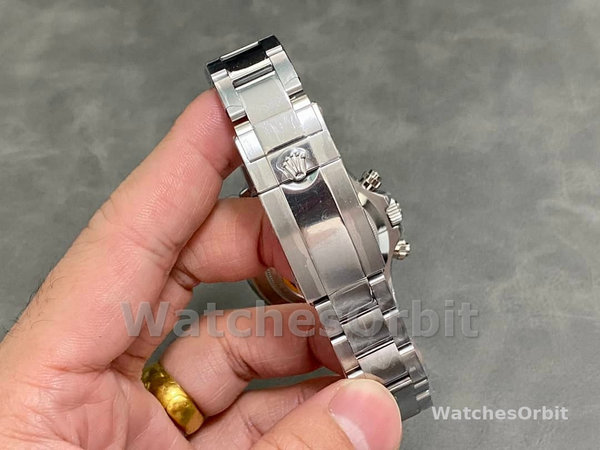 Replica Rolex Cosmograph Daytona-116509, 40 mm, quadrante grigio meteorite, Uomo, grigio meteorite