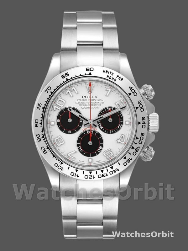 Rolex Cosmograph Daytona 116509 White Arabic Dial White Gold 40MM Mens Replica Watch