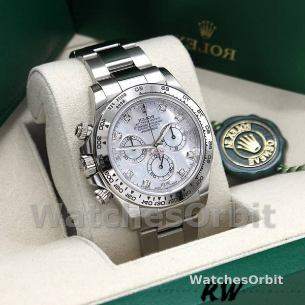 Mens Rolex Cosmograph Daytona-116509, 40mm, White MOP Dial, Men’s MOP Replica Watch Image