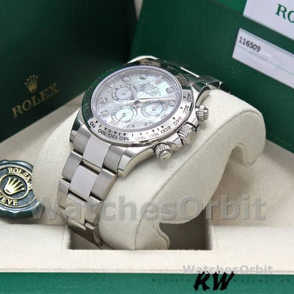 Mens Rolex Cosmograph Daytona-116509, 40mm, White MOP Dial, Men’s MOP Replica Watch Image
