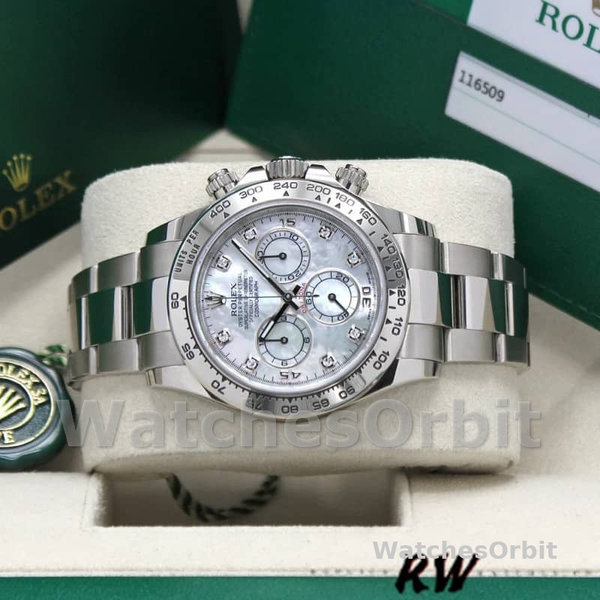 Mens Rolex Cosmograph Daytona-116509, 40mm, White MOP Dial, Men’s MOP Replica Watch Image