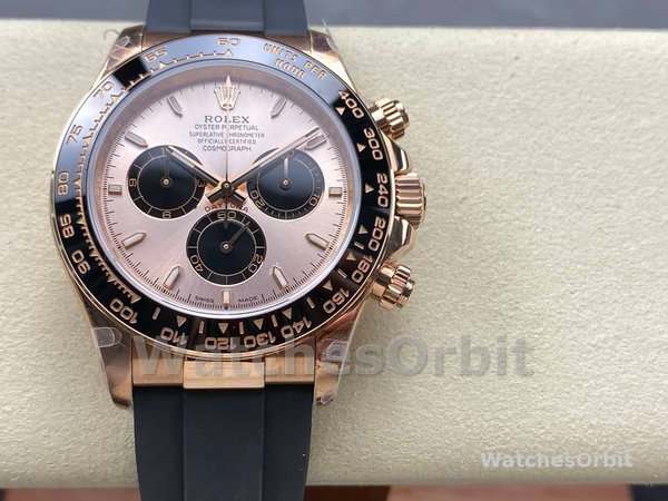 Replica Rolex Cosmograph Daytona 40mm Heren-116515LN-Zwart Roze Wijzerplaat Roze