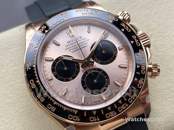 Replica Rolex Cosmograph Daytona 40mm Heren-116515LN-Zwart Roze Wijzerplaat Roze