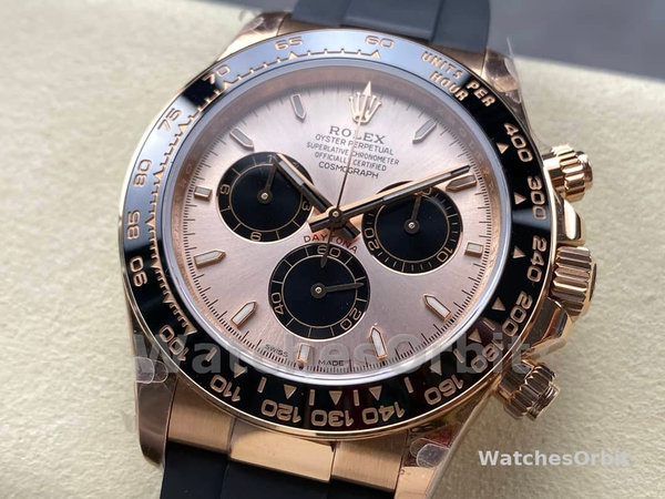 Replica Rolex Cosmograph Daytona 40mm Heren-116515LN-Zwart Roze Wijzerplaat Roze