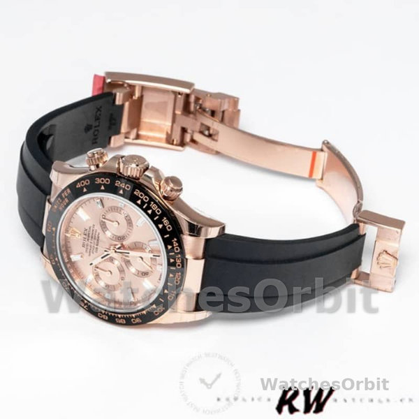 Replica Rolex Cosmograph Daytona 40mm Heren-116515LN-Evergoud-Roze Wijzerplaat Roze