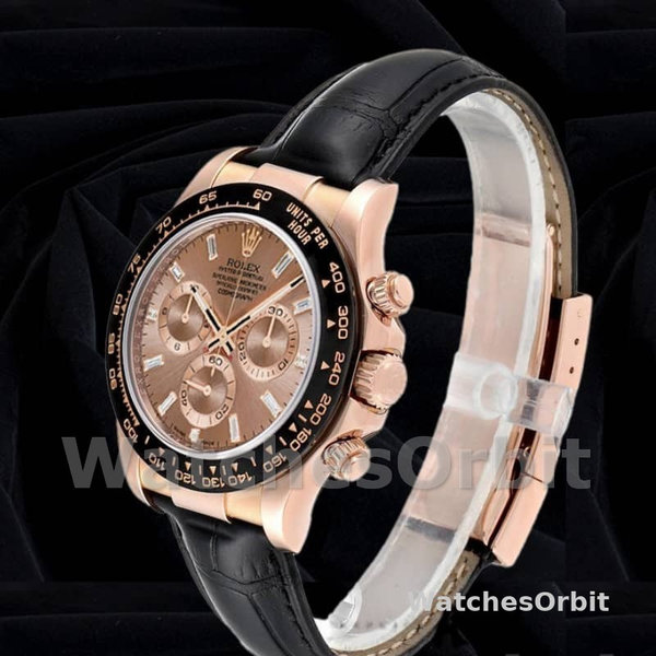 Rolex Cosmograph Daytona 116515LN Leather strap Pink Dial 40mm Herren Replica Watch