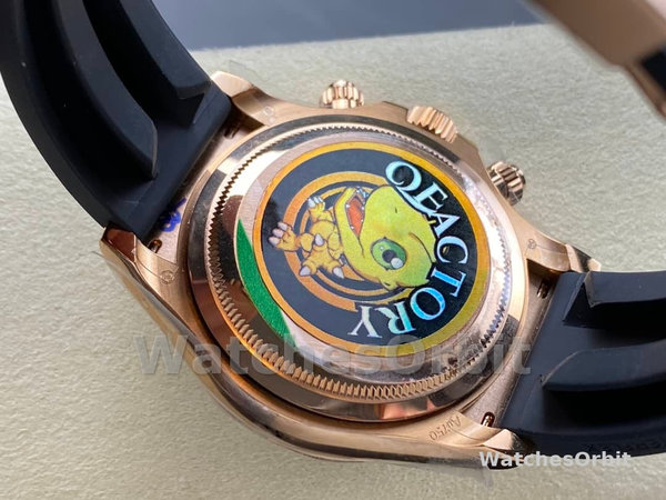 Replica Rolex Cosmograph Daytona 40mm Heren-116515LN-Rose Gold-Black Dial Zwart