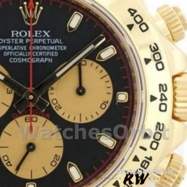 Mens Rolex Cosmograph Daytona 40mm Mens-116518-Black & Champagne Dial Black<br /> Replica Image