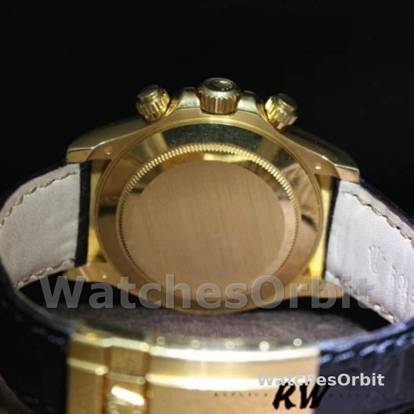 Mens Rolex Cosmograph Daytona 40mm Mens-116518-Black & Champagne Dial Black<br /> Replica Image