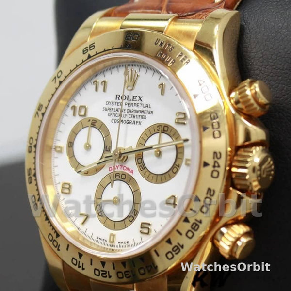 Men's Rolex Cosmograph Daytona 40mm Men's-116518-White Dial White