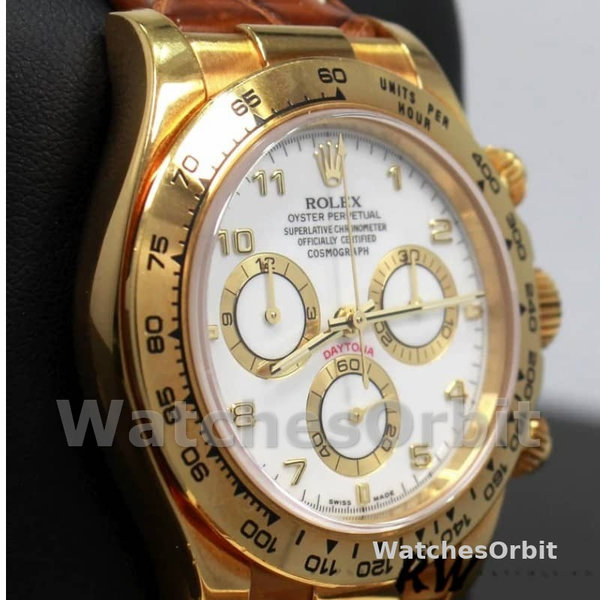 Mens Rolex Cosmograph Daytona 40mm Mens-116518-White Dial White Replica Image