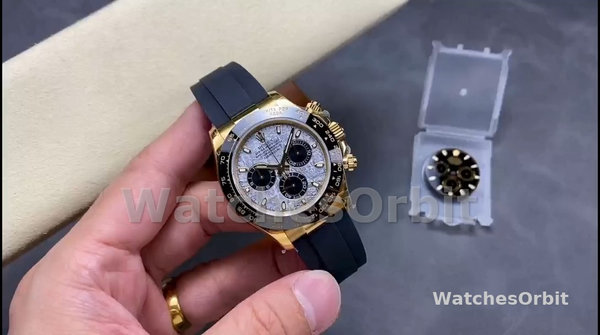 Replica Rolex Cosmograph Daytona 40mm Uomo-116518LN-Meteorite e quadrante nero Indice Meteorite e nero