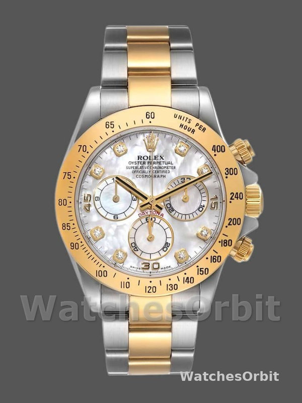 Rolex Cosmograph Daytona 116523 Diamond Mother of Pearl Dial 40mm Mens Replica Watch