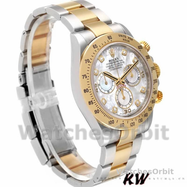 Replica Rolex Cosmograph Daytona 40mm Heren-116523-Diamond-MOP Wijzerplaat MOP