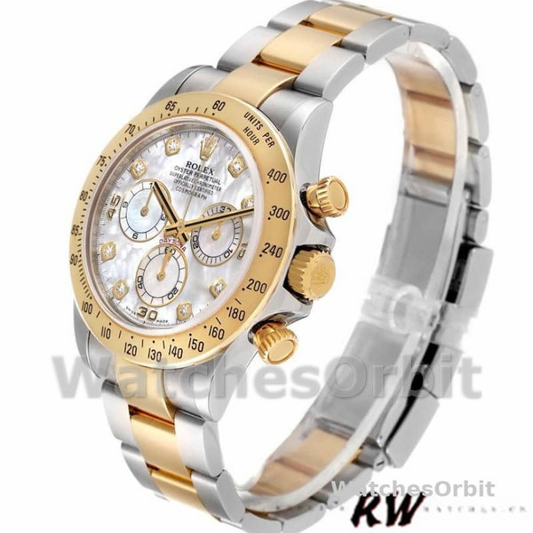 Replica Rolex Cosmograph Daytona 40mm Heren-116523-Diamond-MOP Wijzerplaat MOP