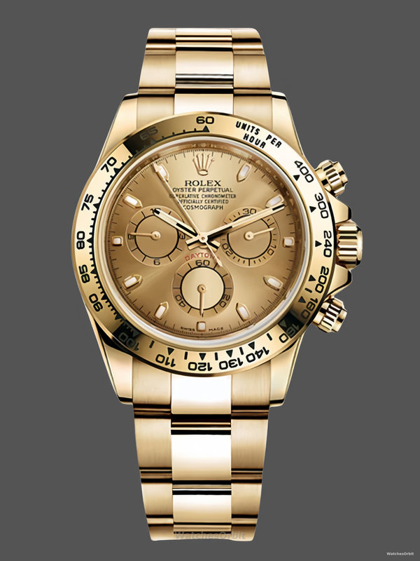 Rolex Cosmograph Daytona 116528 Champagne Index Dial 40MM Mens Replica Watch