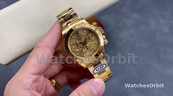 Replique Hommes Rolex Cosmograph Daytona-116528, 40mm, Champagne Index Dial, Hommes Champagne