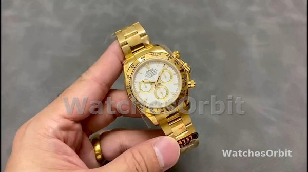 Replique Hommes Rolex Cosmograph Daytona-116528, 40mm, cadran index blanc, Hommes Blanc