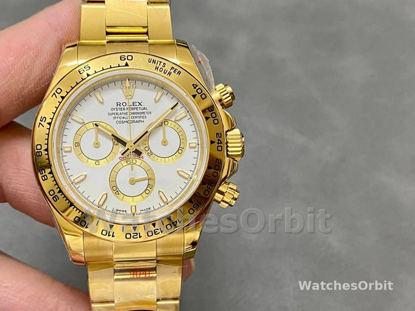 Mens Rolex Cosmograph Daytona-116528, 40mm, White Index Dial, Men’s White Replica Watch Image