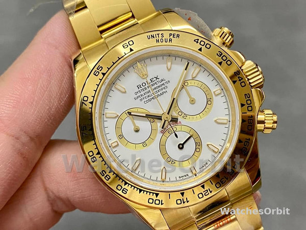Mens Rolex Cosmograph Daytona-116528, 40mm, White Index Dial, Men’s White Replica Watch Image