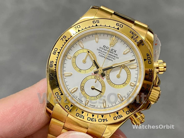 Mens Rolex Cosmograph Daytona-116528, 40mm, White Index Dial, Men’s White Replica Watch Image