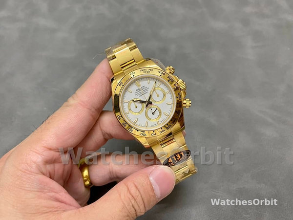 Mens Rolex Cosmograph Daytona-116528, 40mm, White Index Dial, Men’s White Replica Watch Image