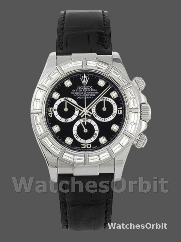 Rolex Cosmograph Daytona 116589 Black Diamond Dial 40MM Mens Replica Watch