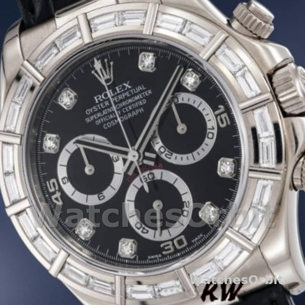 Men's Rolex Cosmograph Daytona-116503, 40mm, Black Diamond Dial, Men’s Black