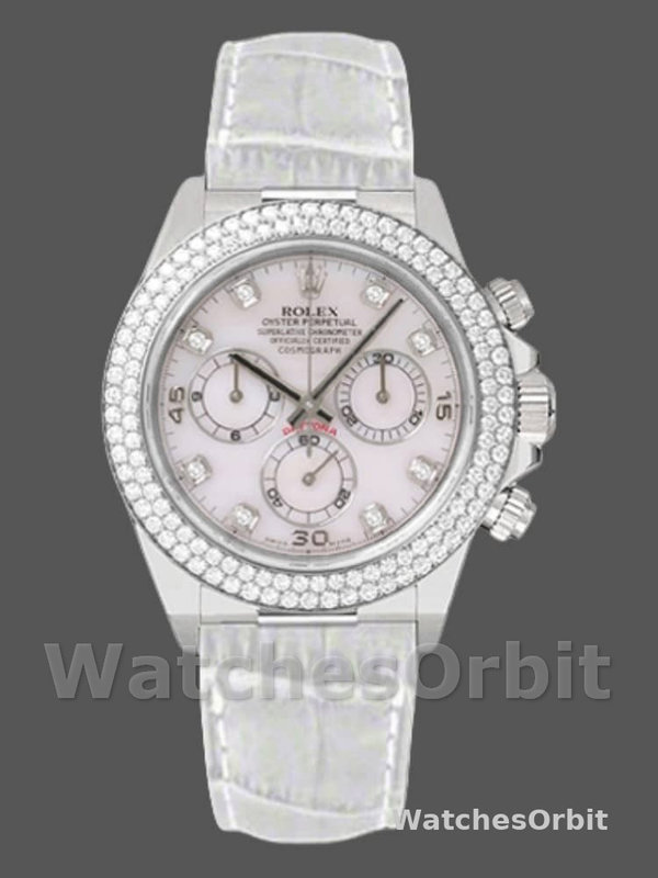 Rolex Cosmograph Daytona 116589 White MOP Diamond Dial 40MM Mens Replica Watch