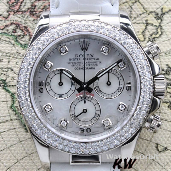 Men's Rolex Cosmograph Daytona-116589, 40mm, White MOP Diamond Dial, Men’s MOP