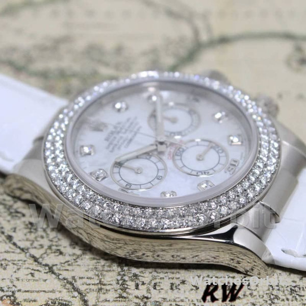 Mens Rolex Cosmograph Daytona-116589, 40mm, White MOP Diamond Dial, Men’s MOP Replica Watch Image