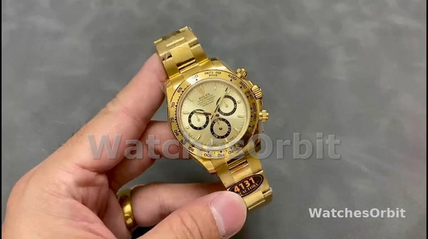 Men's Rolex Cosmograph Daytona 126508 40MM Yellow Gold with Green Dial Champagne