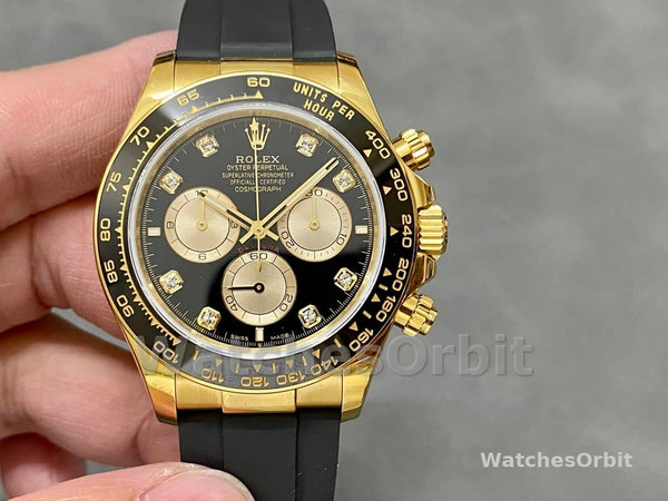 Rolex Cosmograph Daytona 40 Yellow Gold Balck Rubber m126518ln 0006