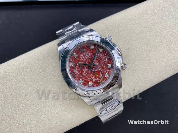 Replica Rolex Cosmograph Daytona witgoud rubelliet wijzerplaat 116509 40MM rode wijzerplaat